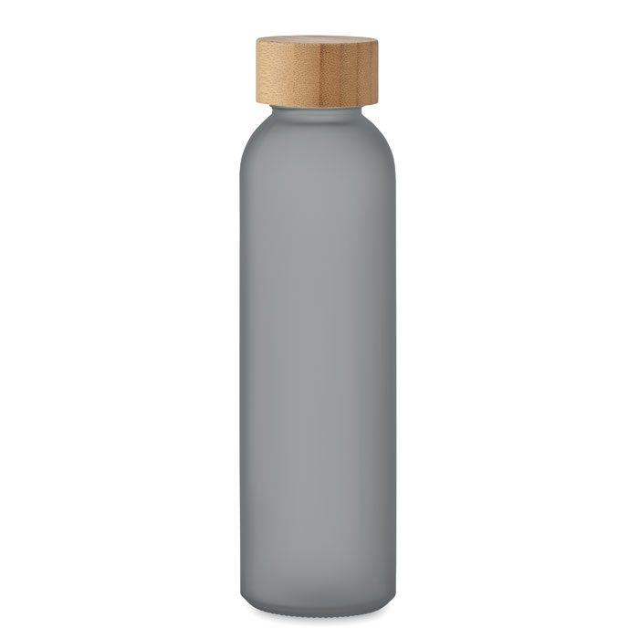 Bouteille verre dépoli personnalisable 500ml ABE gris transparent